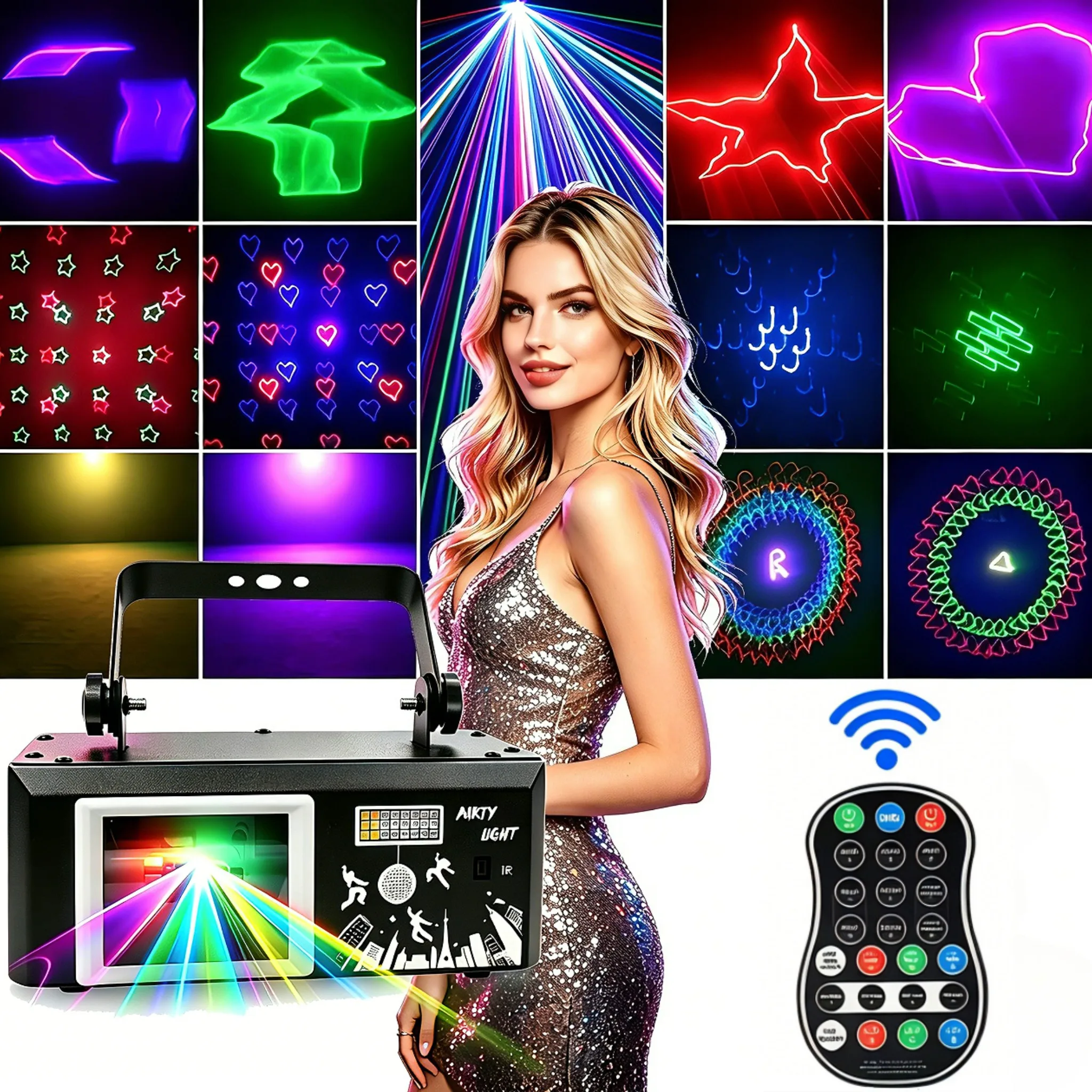 5D Animation Laser Stage Light Disco Party LED UV Lighting System with Remote Control & Sound Activated for Club Bar DJ KTV
5D Animation Laser Stage Light Disco Party LED UV Lighting System with Remote Control & Sound Activated for Club Bar DJ KTV