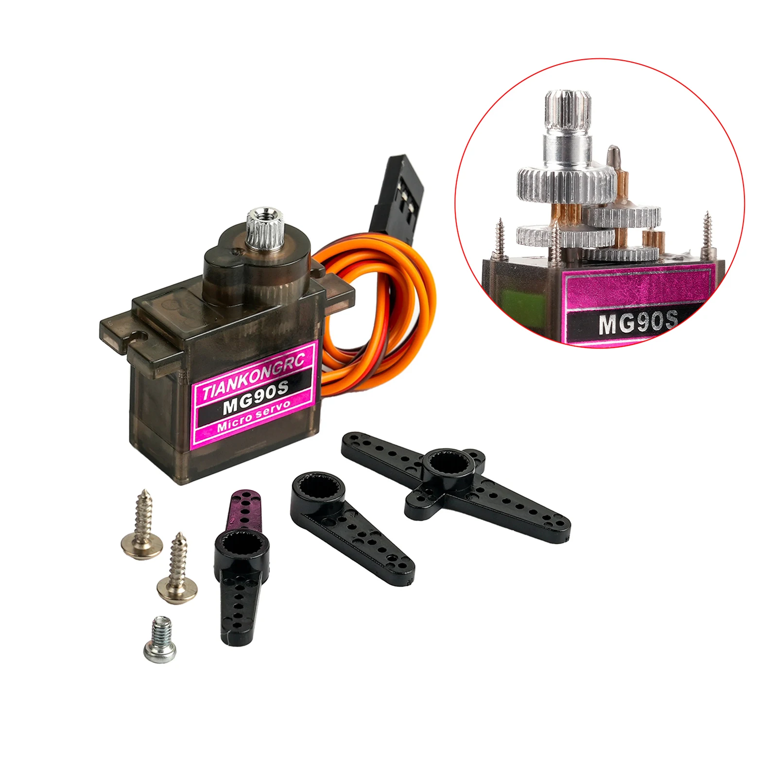MG90S 9g Micro Servo Ultralight Full Metal Gear Motor SG90 Upgraded 180 270 360 Degree for RC Car Robot Airplane Model DIY Parts
MG90S 9g Micro Servo Ultralight Full Metal Gear Motor SG90 Upgraded 180 270 360 Degree for RC Car Robot Airplane Model DIY Parts