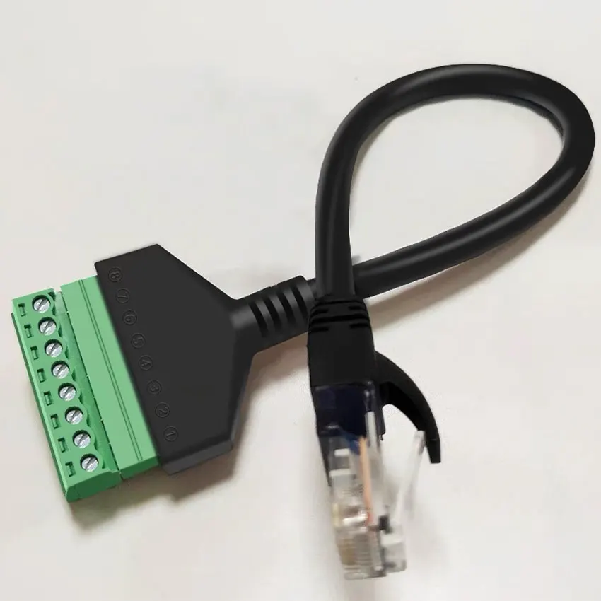 RJ45 Ethernet Male To 8 Pin AV Terminal Screw Adapter Converter Block Plug Cable For CCTV DVR Camera
RJ45 Ethernet Male To 8 Pin AV Terminal Screw Adapter Converter Block Plug Cable For CCTV DVR Camera