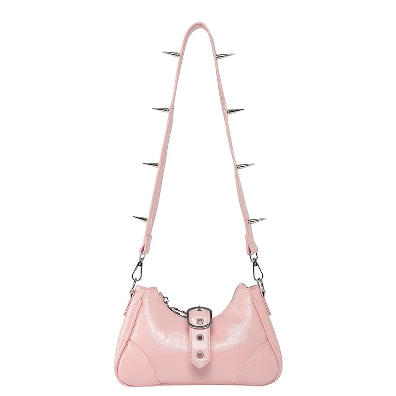 2025 Fashion New Big Pointed Nail PU Shoulder Bags Solid Zipper & Hasp Personality Punk Super Cool Crossbody Bags for Women
2025 Fashion New Big Pointed Nail PU Shoulder Bags Solid Zipper & Hasp Personality Punk Super Cool Crossbody Bags for Women