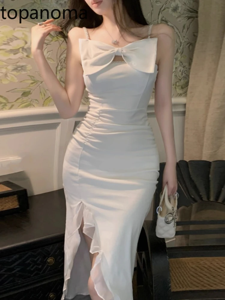 Topanoma Evening Dresses Women Sleeveless Bowknot Sexy Ruffles Patchwork Split Irregular Backless Cocktail Dress Wedding Party
Topanoma Evening Dresses Women Sleeveless Bowknot Sexy Ruffles Patchwork Split Irregular Backless Cocktail Dress Wedding Party