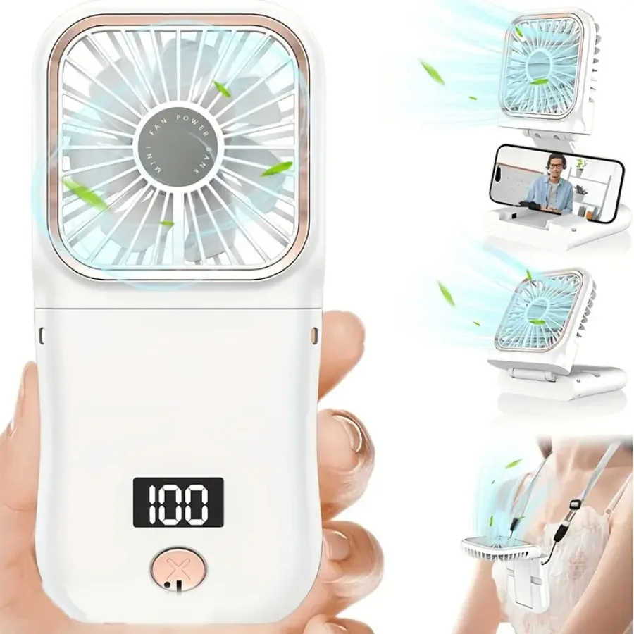 3-speed Portable Rechargeable Handheld Fan, 3-in-1 Foldable Design, 3000mAh Battery for Charging Mobile Phones, Phone Stand, US
3-speed Portable Rechargeable Handheld Fan, 3-in-1 Foldable Design, 3000mAh Battery for Charging Mobile Phones, Phone Stand, US