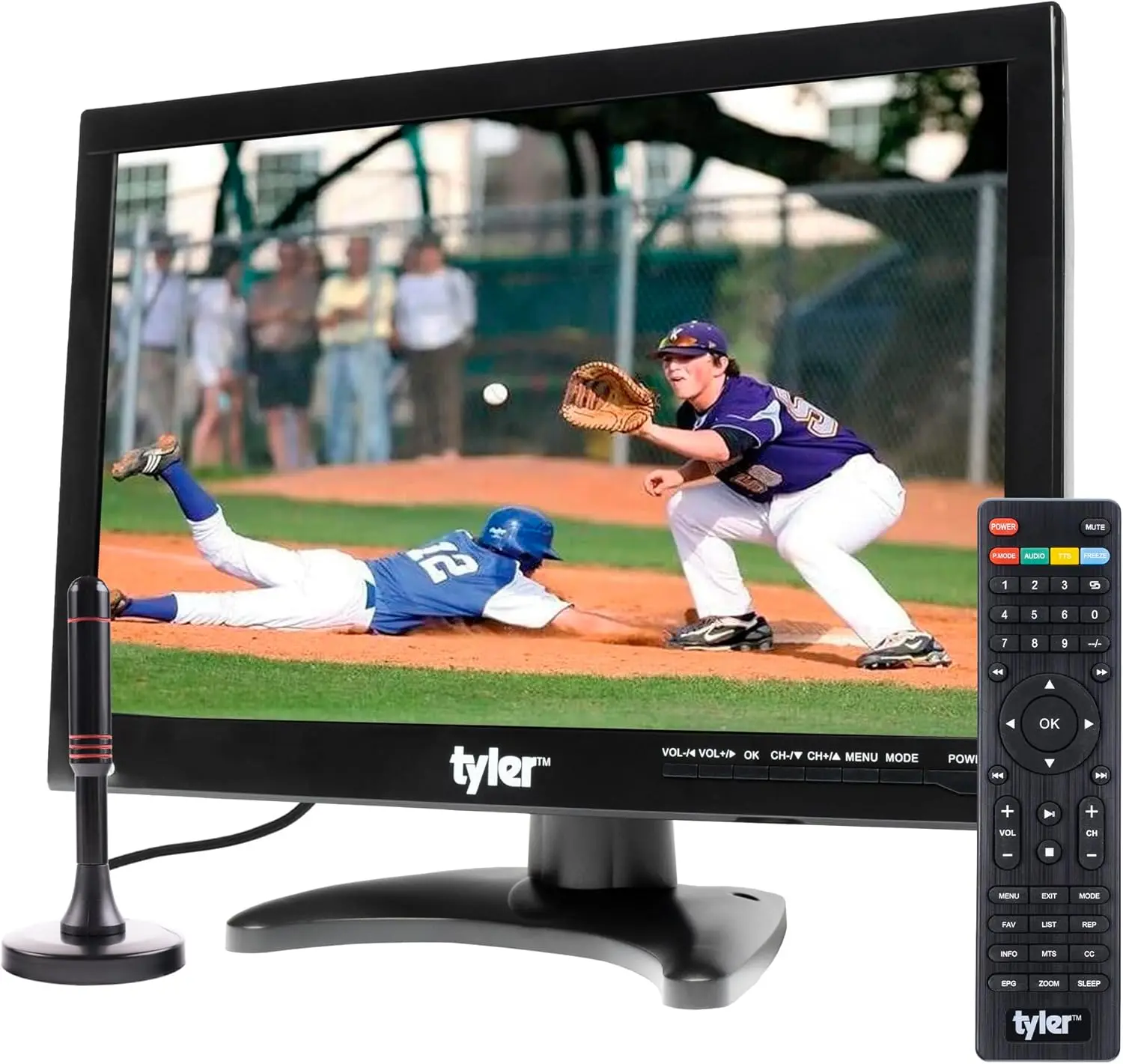 14' Portable TV LCD Monitor 1080P Rechargeable with HDMI, USB, RCA, FM Radio, Digital Tuner, AV Inputs, AC/DC, Antennas
14' Portable TV LCD Monitor 1080P Rechargeable with HDMI, USB, RCA, FM Radio, Digital Tuner, AV Inputs, AC/DC, Antennas