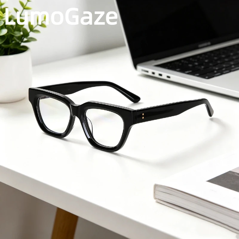 LumoGaze Blue Light Blocking Retro Thick Frame Unisex Rectangular Handmade Acetate Fiber Glasses UV Protection Computer Glasses
LumoGaze Blue Light Blocking Retro Thick Frame Unisex Rectangular Handmade Acetate Fiber Glasses UV Protection Computer Glasses