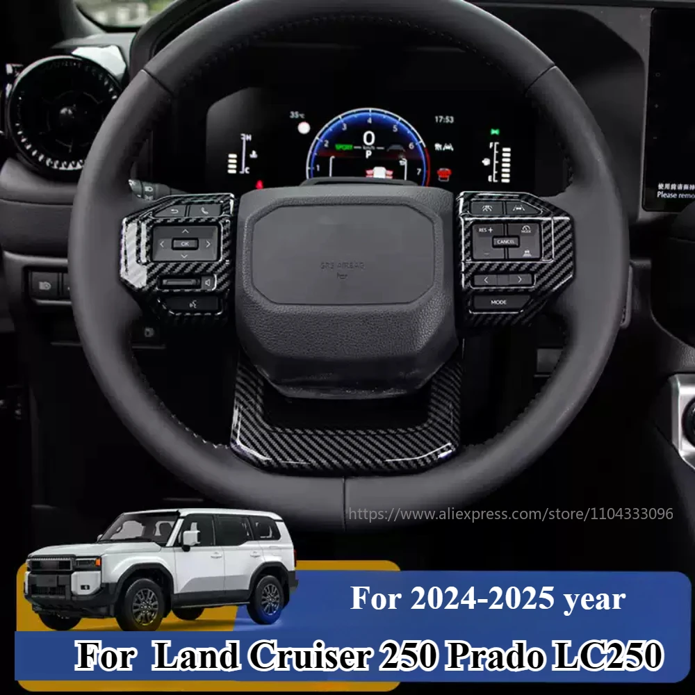 Carbon Fiber Steering Wheel Panel For Toyota Land Cruiser 250 Prado LC250 2024 2025 Button Switch Cover Trims Decals Sticker
Carbon Fiber Steering Wheel Panel For Toyota Land Cruiser 250 Prado LC250 2024 2025 Button Switch Cover Trims Decals Sticker