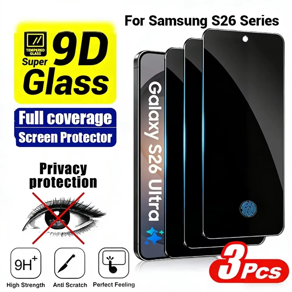 For Samsung S26 Ultra Privacy Screen Protectors Tempered Glass for Galaxy S26 Ultra Plus S26+ Fingerprint Unlock Anti Spy Glass
For Samsung S26 Ultra Privacy Screen Protectors Tempered Glass for Galaxy S26 Ultra Plus S26+ Fingerprint Unlock Anti Spy Glass