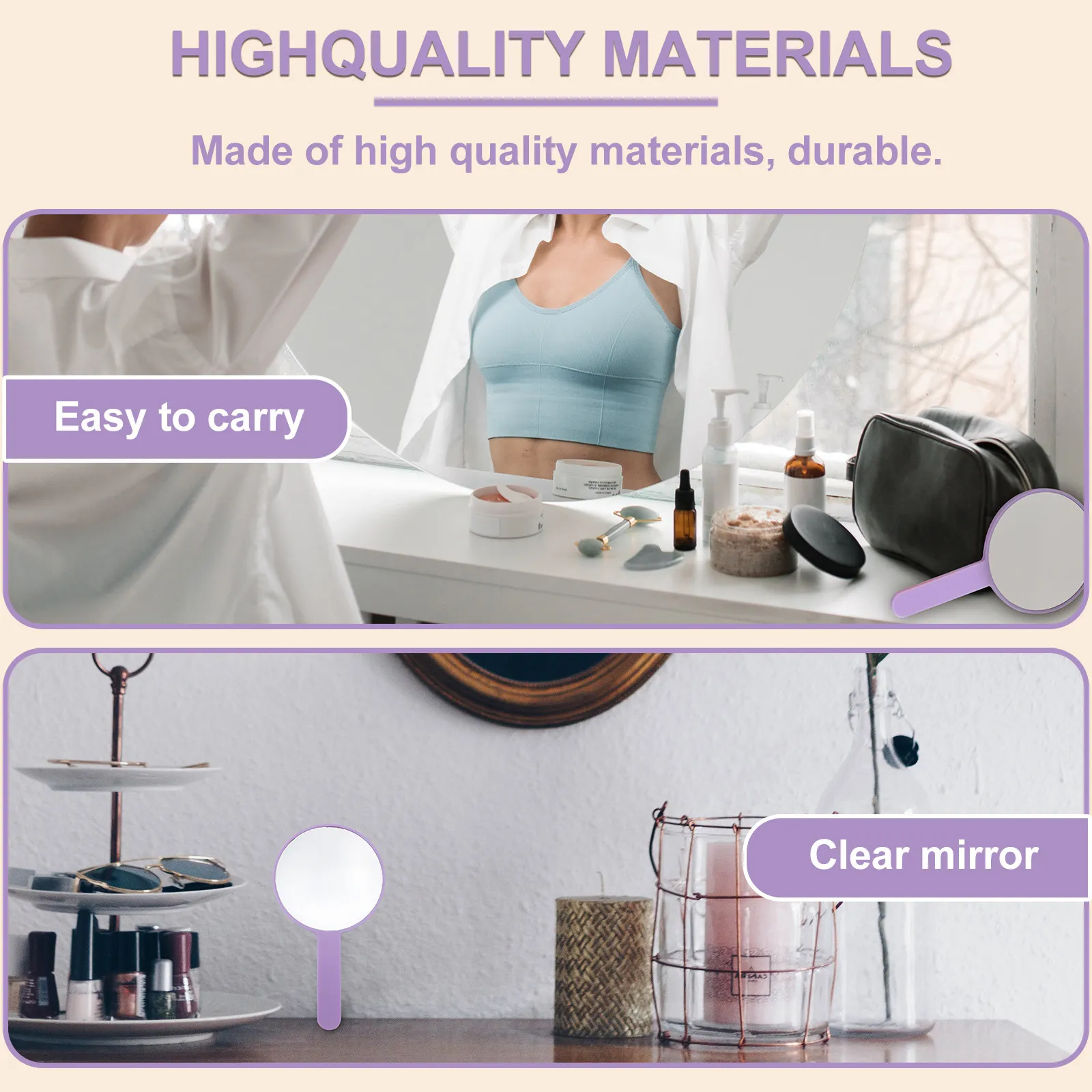 10Pcs Makeup Handheld Mirror Round Compact Travel Portable Sing Side Smooth Non-Fade Mirror for Hair Styling Touch Ups
10Pcs Makeup Handheld Mirror Round Compact Travel Portable Sing Side Smooth Non-Fade Mirror for Hair Styling Touch Ups