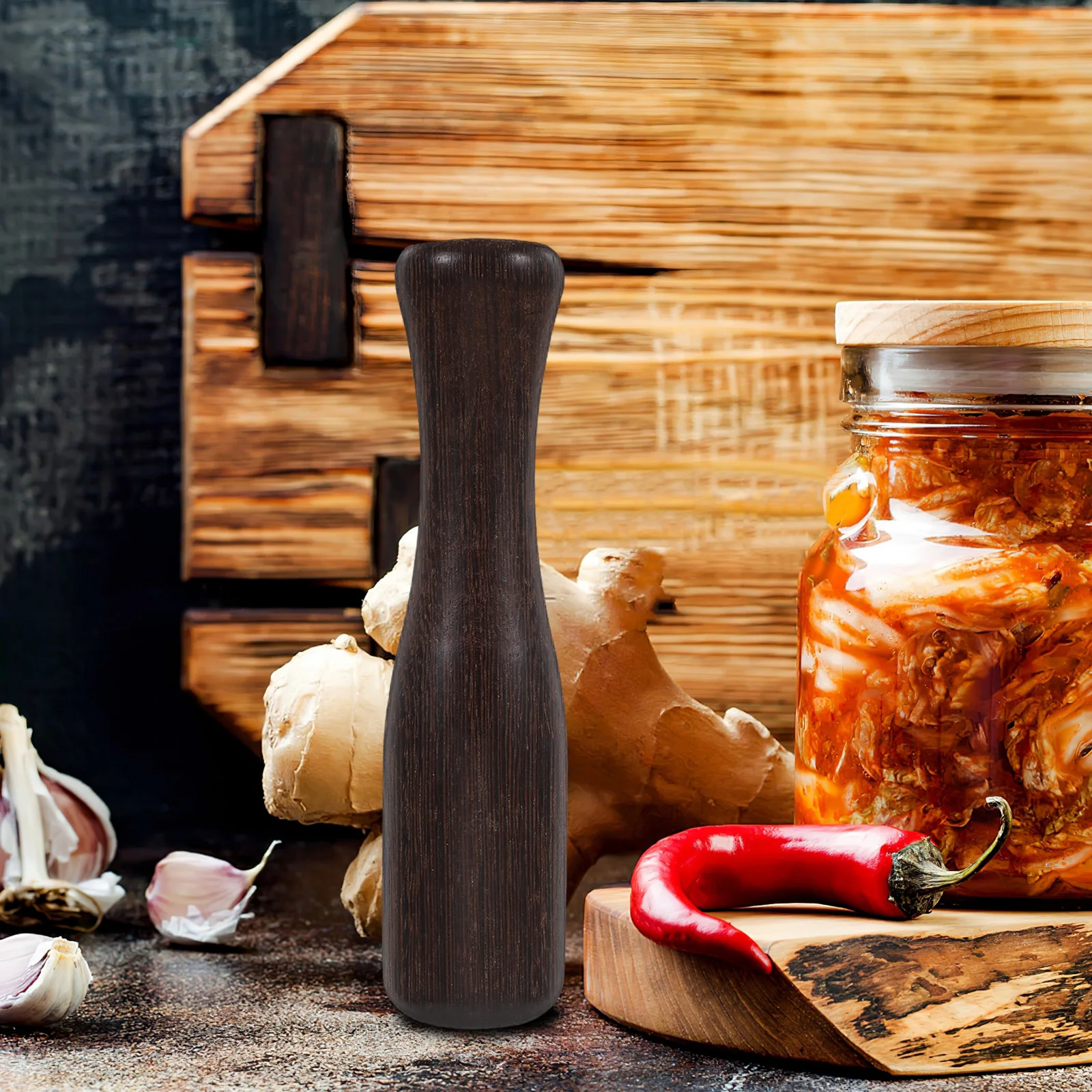 Wooden Fermentation Tamper Stick Pickled Vegetables Press Easy Clean Multipurpose Tools Sauerkraut Pounder Garlic Masher Wooden
Wooden Fermentation Tamper Stick Pickled Vegetables Press Easy Clean Multipurpose Tools Sauerkraut Pounder Garlic Masher Wooden