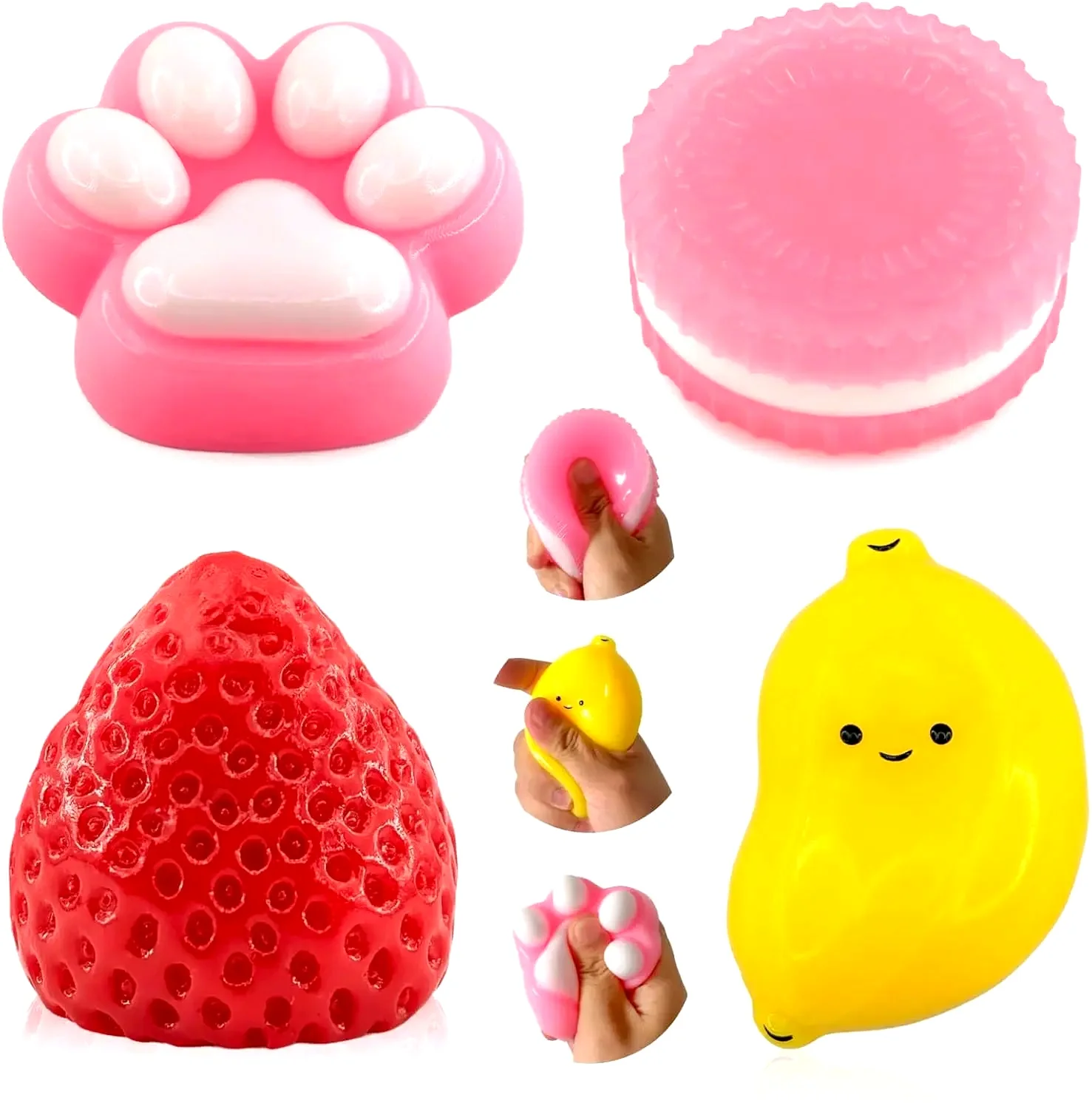 4Pcs Squishy Toys Set - Soft Sensory Fidget Stress Relief Toys Kawaii Squeeze for Kids Adults Party Favors Goodie Bag Filler
4Pcs Squishy Toys Set - Soft Sensory Fidget Stress Relief Toys Kawaii Squeeze for Kids Adults Party Favors Goodie Bag Filler