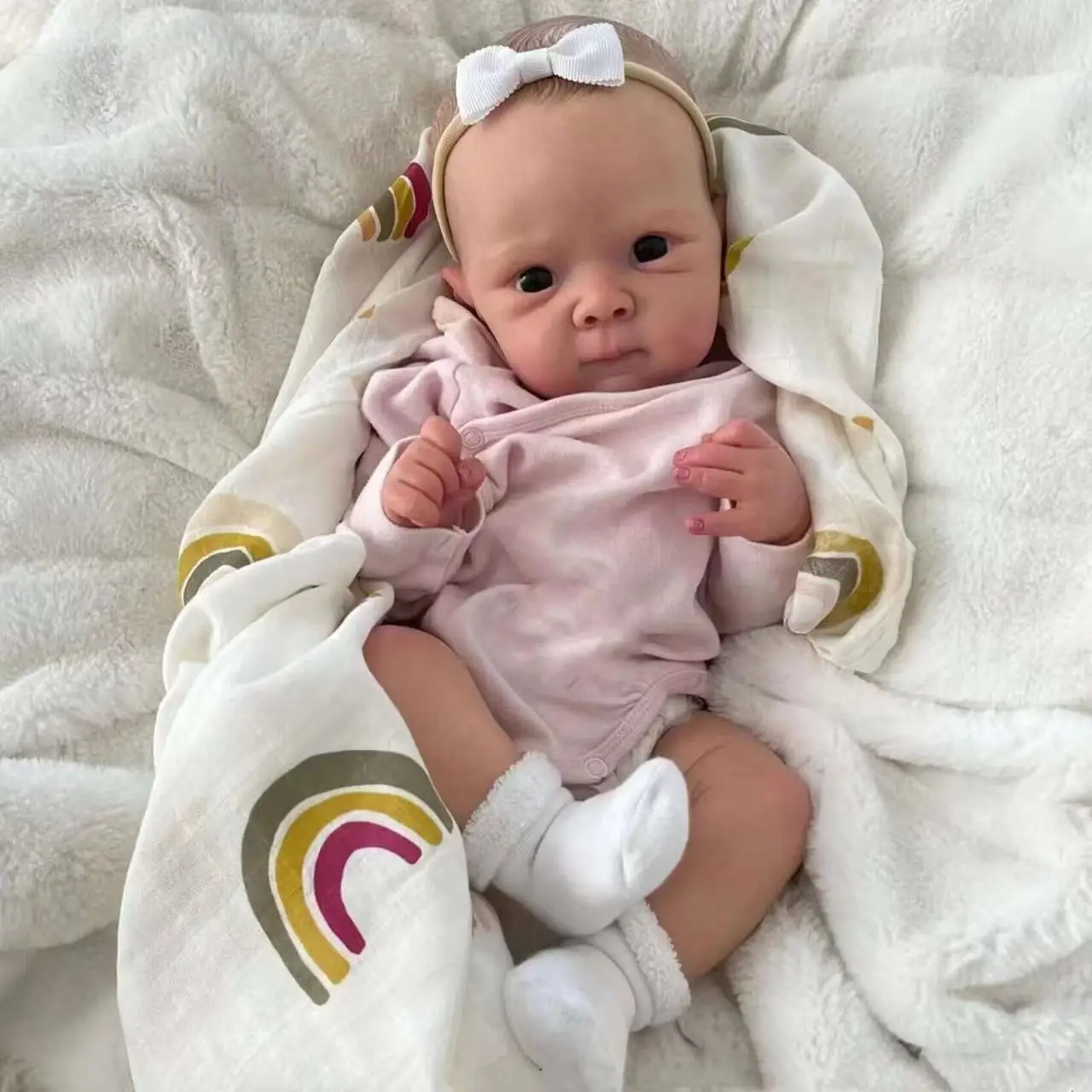 48 CM Full Body Silicone Vinyl Newborn Baby Dolls Finished Painted Lifelike Reborn Soft Touch Princess Cute Gift Toys for Kid
48 CM Full Body Silicone Vinyl Newborn Baby Dolls Finished Painted Lifelike Reborn Soft Touch Princess Cute Gift Toys for Kid
