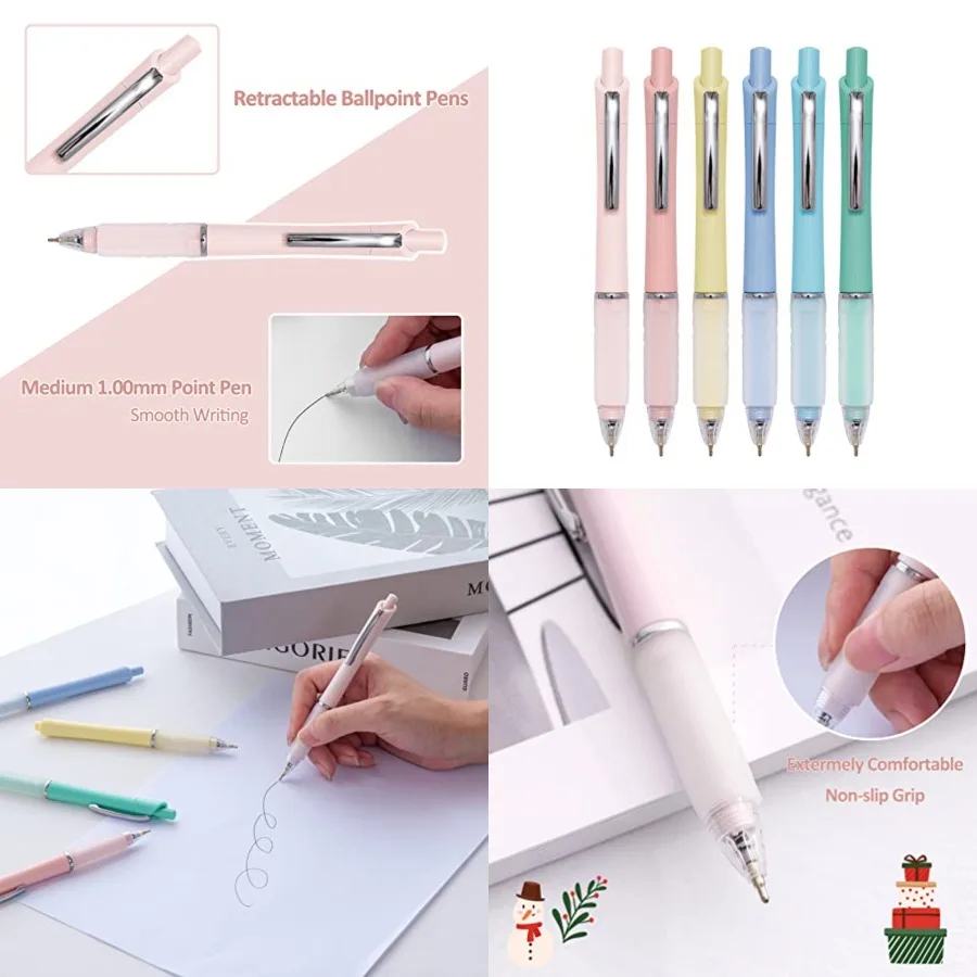 Ball Point Pen Black Ink Ballpoint Pens with Super Soft Grip Medium Point 1.0mm Office Pens 6 pack
Ball Point Pen Black Ink Ballpoint Pens with Super Soft Grip Medium Point 1.0mm Office Pens 6 pack