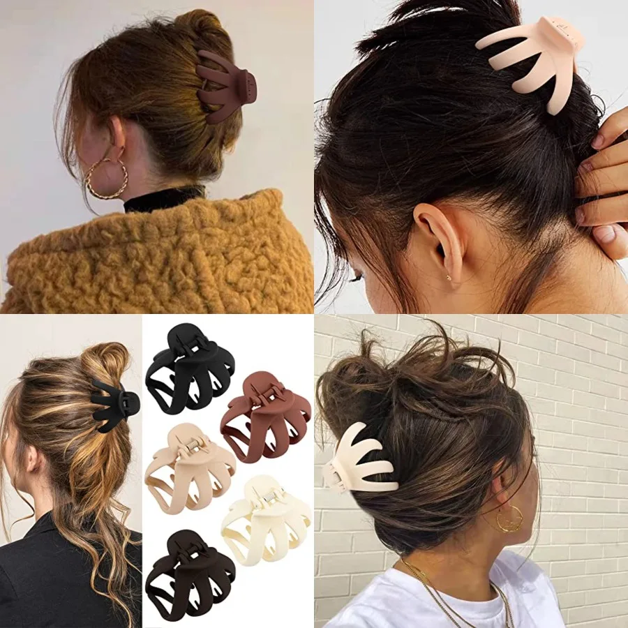 Hair Clips, 5Pcs Octopus Matte Hair Claws for Women, Large 3.15 Hair Clips for Thick Hair, Non-slip Jaw Clips, Hair Accessories
Hair Clips, 5Pcs Octopus Matte Hair Claws for Women, Large 3.15 Hair Clips for Thick Hair, Non-slip Jaw Clips, Hair Accessories