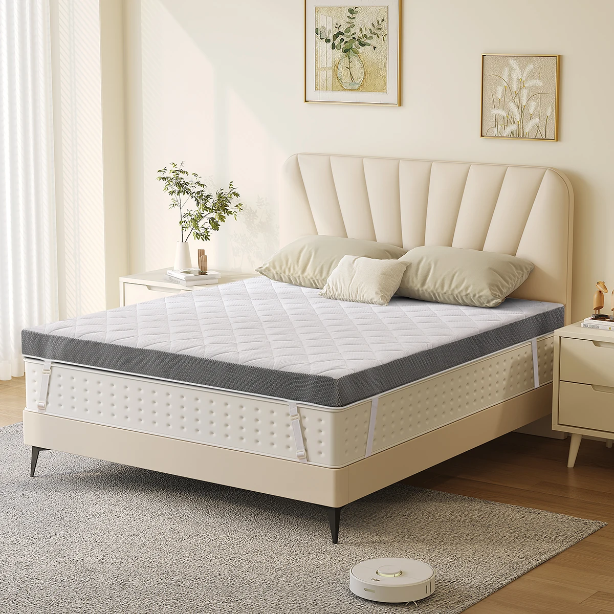 Hcore 3-inch Firm Mattress Topper, Pain Relief Foam Mattress for Extra Support, Odourless, CertiPUR-US Certified
Hcore 3-inch Firm Mattress Topper, Pain Relief Foam Mattress for Extra Support, Odourless, CertiPUR-US Certified