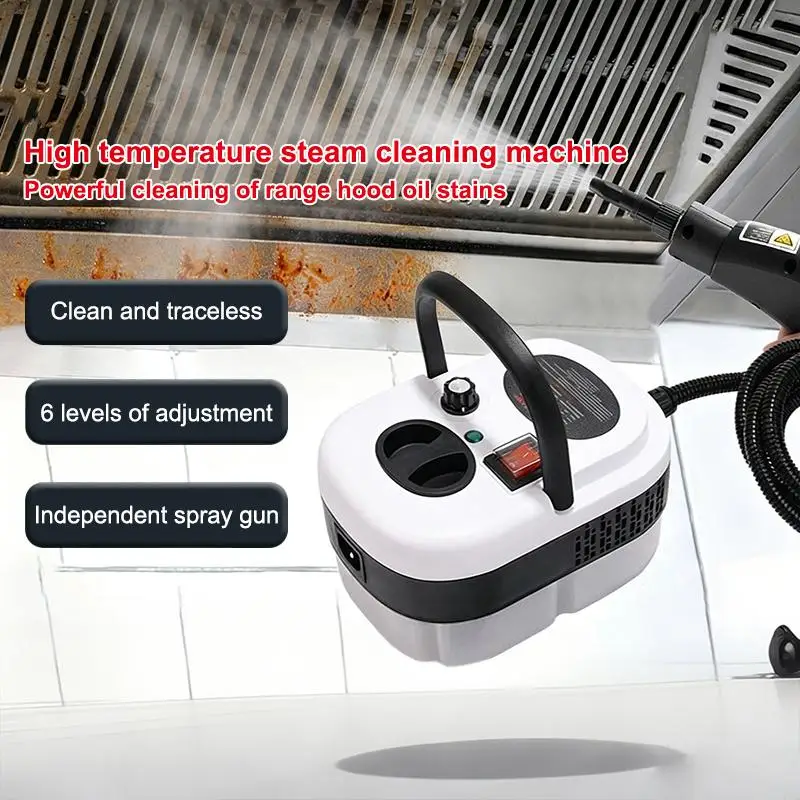 2500W High Pressure Steam Cleaner Multifunctional Fast Heating Machine For Kitchen Hood Oil Stain Removal Whole House Cleaning
2500W High Pressure Steam Cleaner Multifunctional Fast Heating Machine For Kitchen Hood Oil Stain Removal Whole House Cleaning