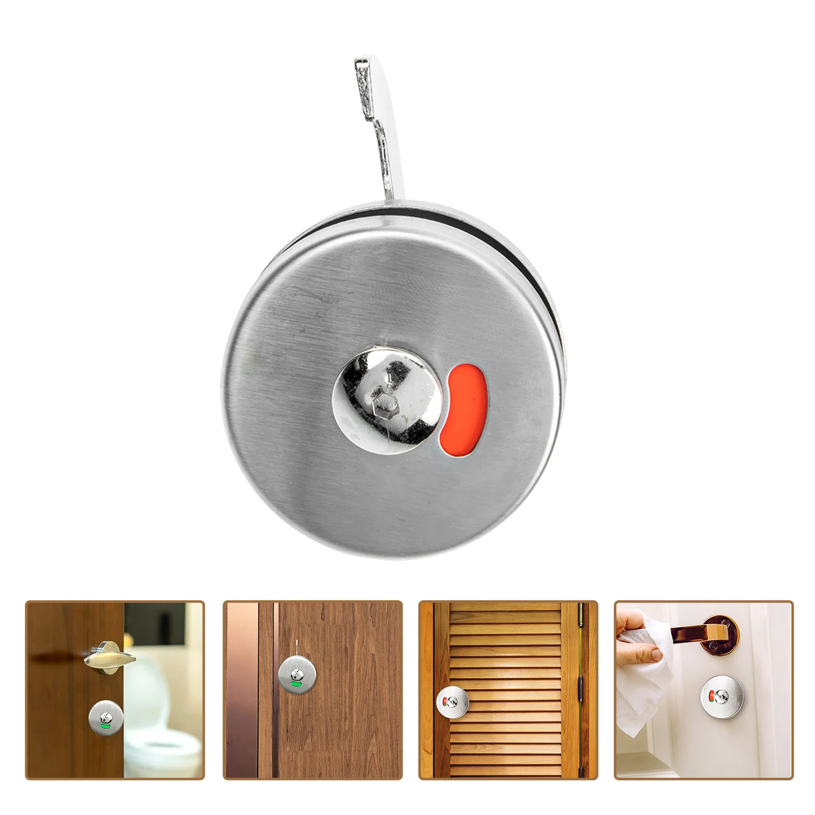 Deadbolt Bathroom Hardware Lock Key Stainless Steel Restroom Privacy Door Lever Indicator
Deadbolt Bathroom Hardware Lock Key Stainless Steel Restroom Privacy Door Lever Indicator