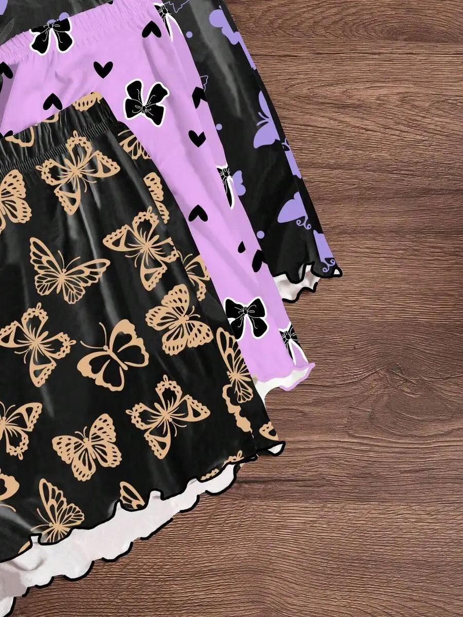 3pcs Butterfly Print Sleepwear Set Women Pajama Shorts And Camisole Summer Comfortable
3pcs Butterfly Print Sleepwear Set Women Pajama Shorts And Camisole Summer Comfortable