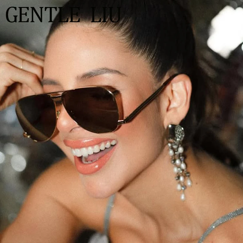 Oversized Pilot Mask Sunglasses Women 2025 Luxury Brand Vintage Oval Big Frame Sun Glasses For Ladies Driving Eyewear UV400
Oversized Pilot Mask Sunglasses Women 2025 Luxury Brand Vintage Oval Big Frame Sun Glasses For Ladies Driving Eyewear UV400