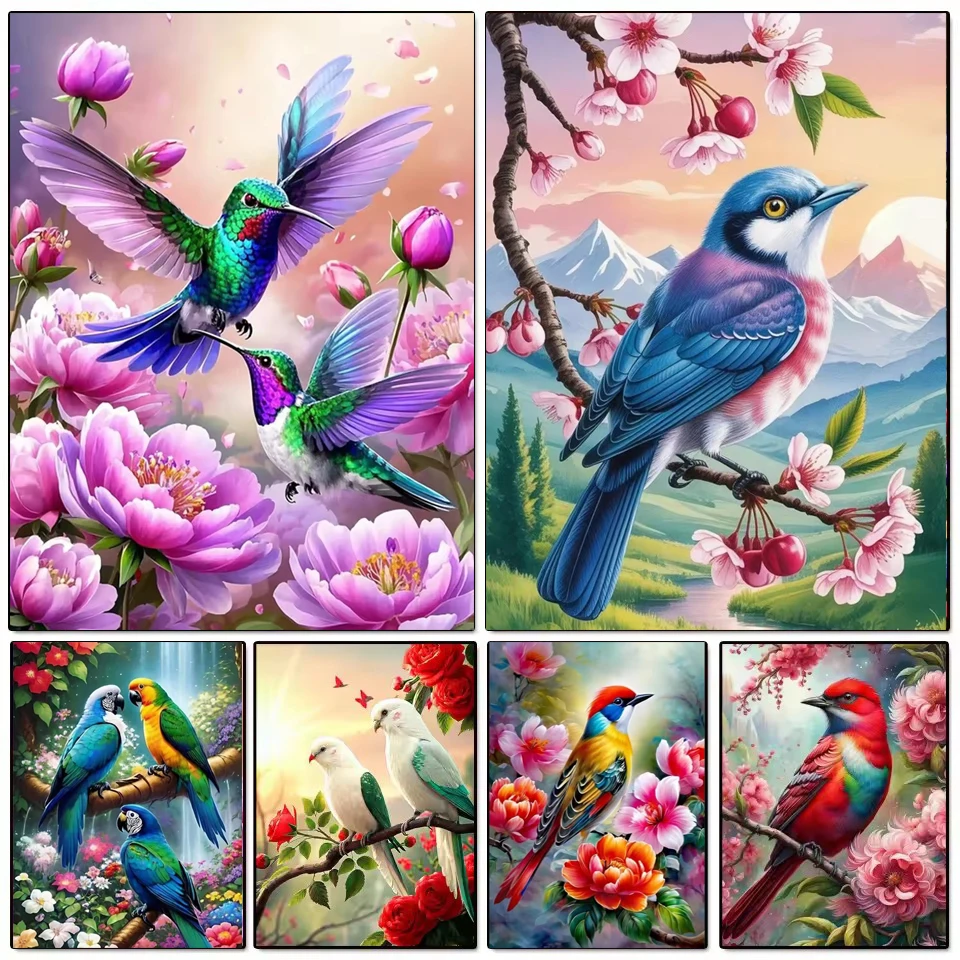 DIY Diamond Painting Colorful Parrot Birds Flowers Full Drill DIY Diamond Art Kits Hummingbirds Mosaic Embroidery Home Decor
DIY Diamond Painting Colorful Parrot Birds Flowers Full Drill DIY Diamond Art Kits Hummingbirds Mosaic Embroidery Home Decor
