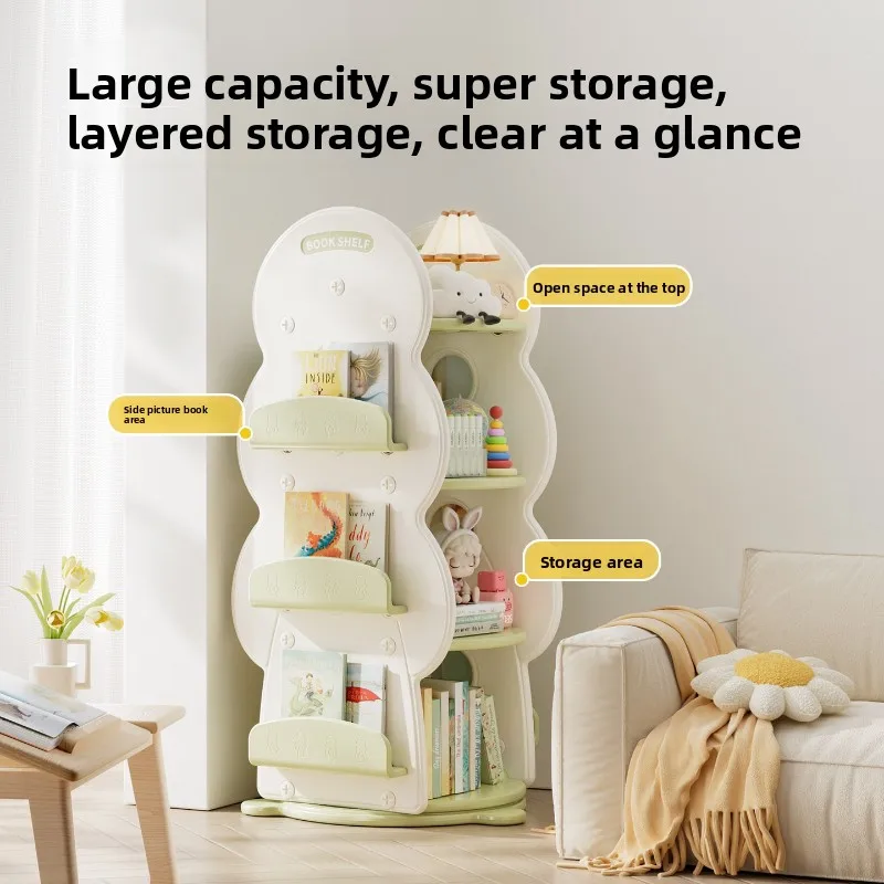 Minimalist Plastic Bookshelf Rotating Thicken Bookcase Multifunctional Toy Storage Rack Multi Layer Floor Organizer for Bedroom
Minimalist Plastic Bookshelf Rotating Thicken Bookcase Multifunctional Toy Storage Rack Multi Layer Floor Organizer for Bedroom