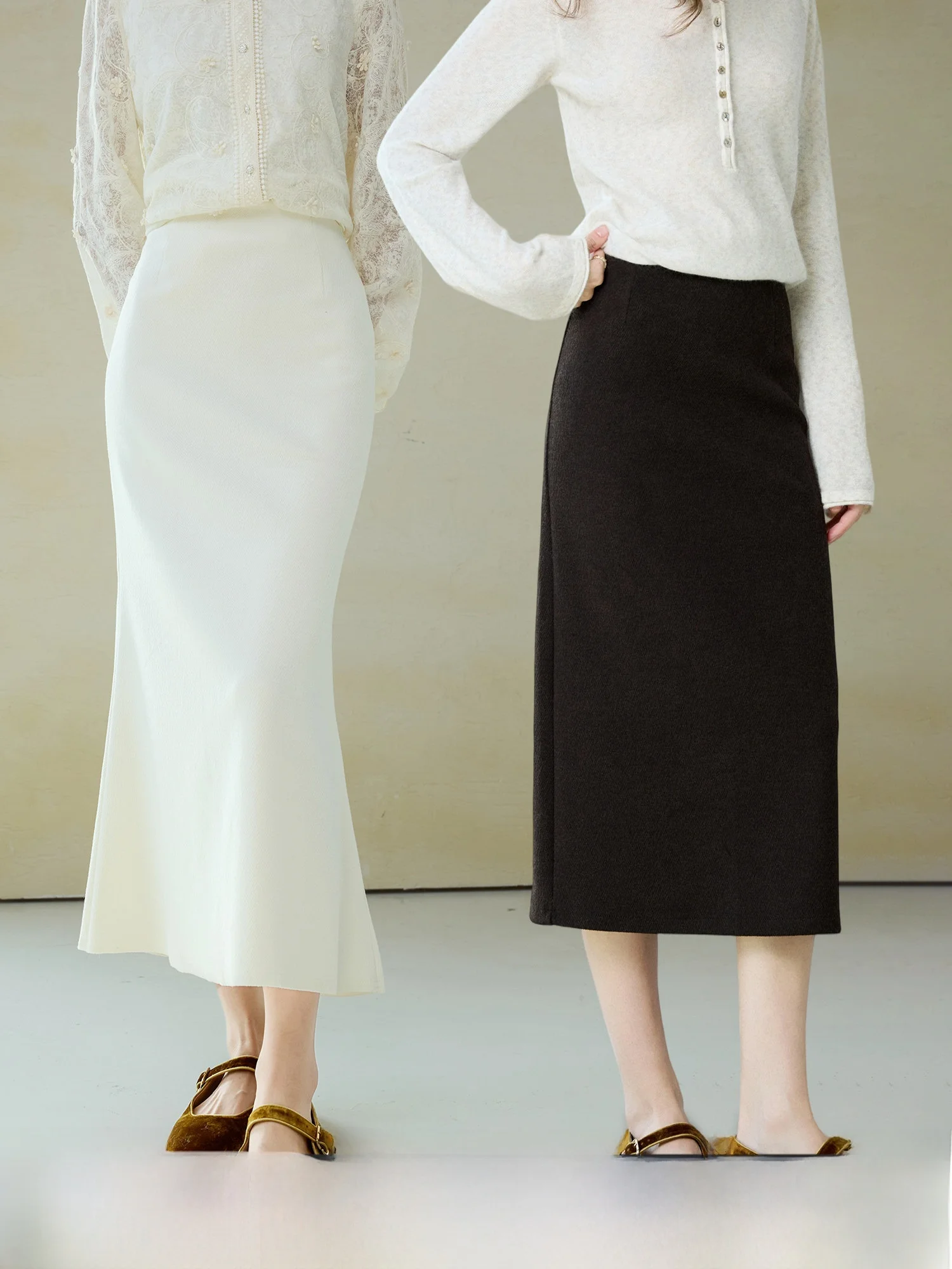 Elegant Long Fish Tail Skirt Women's mid Waist Wool Blend Fleece Lined Spring Style Fashionable Business Casual Skirts
Elegant Long Fish Tail Skirt Women's mid Waist Wool Blend Fleece Lined Spring Style Fashionable Business Casual Skirts
