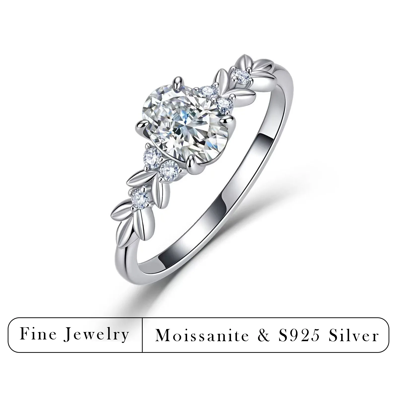 1.1CTW Real Moissanite Diamond Ring S925 Silver Heart Cut Leaf Design Engagement Promise Ring for Women
1.1CTW Real Moissanite Diamond Ring S925 Silver Heart Cut Leaf Design Engagement Promise Ring for Women