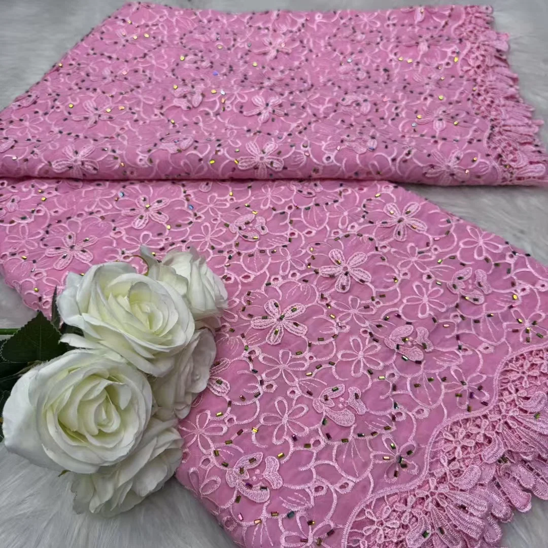 2026New African Chiffon Lace Fabric French High Quality Milk Silk With Stone Lace Material 5yards for Women Wedding Dress Sewing
2026New African Chiffon Lace Fabric French High Quality Milk Silk With Stone Lace Material 5yards for Women Wedding Dress Sewing
