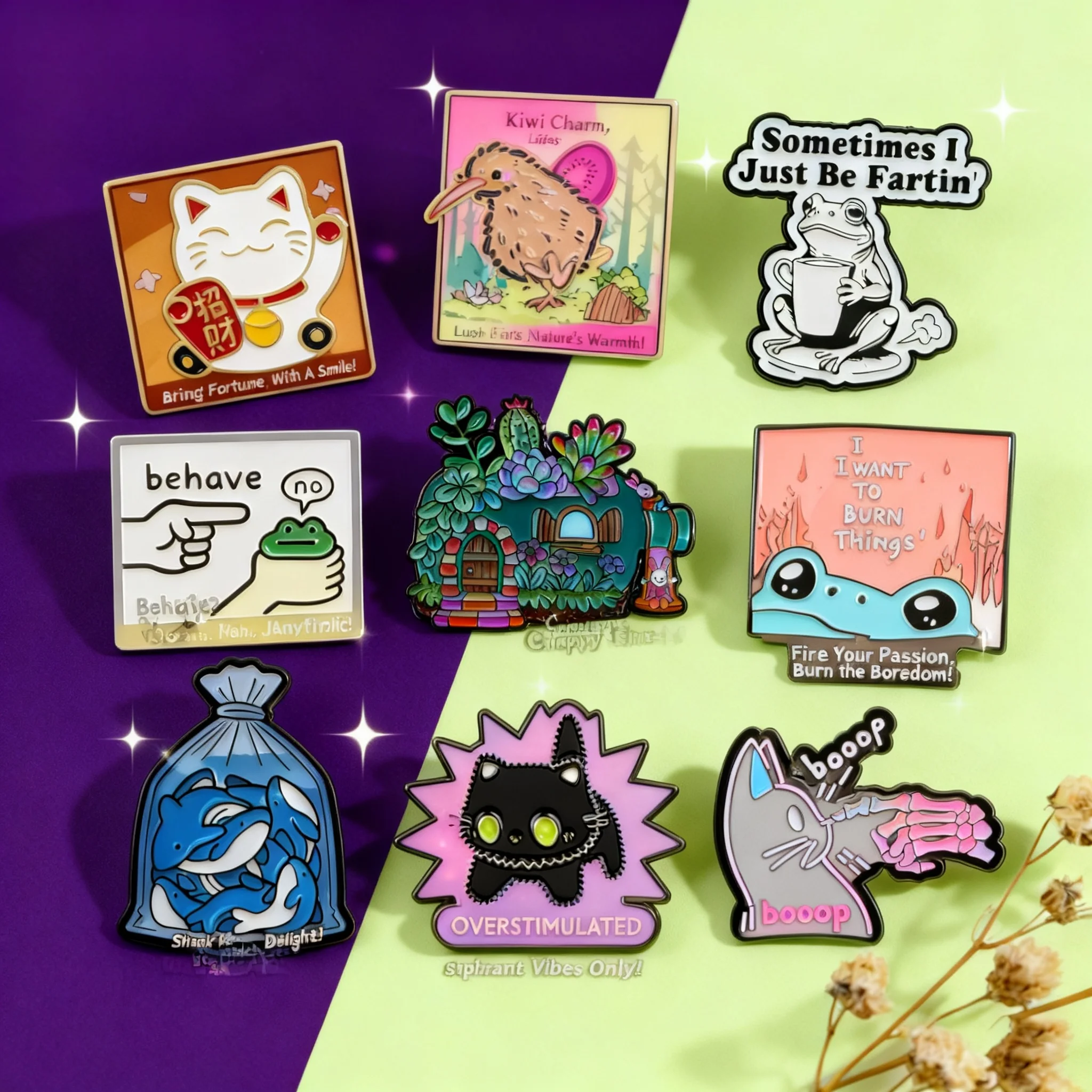 Cartoon Succulent Cat Badge Cute Frog Enamel Pin Brooch Hat Lapel Pin Cosplay Accessory Gift for Backpack Jacket Toy
Cartoon Succulent Cat Badge Cute Frog Enamel Pin Brooch Hat Lapel Pin Cosplay Accessory Gift for Backpack Jacket Toy