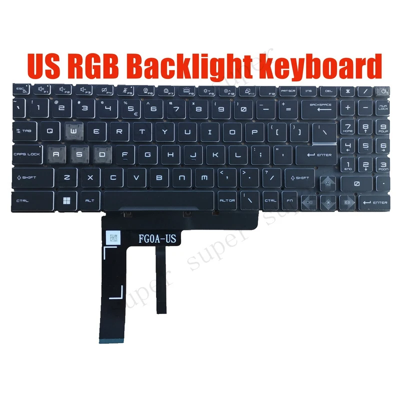 SSS+ US RGB Backlit keyboard for MSI S1N-3EUS2M3-D10 9Z.NK1BN.J1D
SSS+ US RGB Backlit keyboard for MSI S1N-3EUS2M3-D10 9Z.NK1BN.J1D
