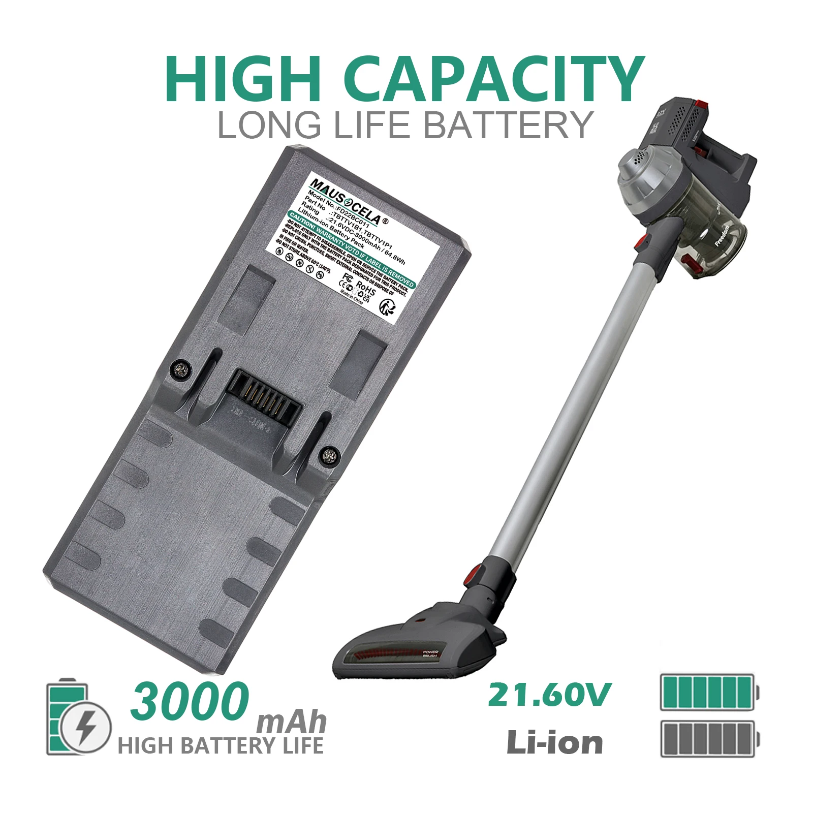 3000mAh Vacuum Battery For Hoover:FD22G,FD22L,FD22BC,FD22BR,FD22RP,FD22HH,FD22BCPET,FD22CAR,TBTTV1T1,TBTTV1B1,FD22BC011,Freedom
3000mAh Vacuum Battery For Hoover:FD22G,FD22L,FD22BC,FD22BR,FD22RP,FD22HH,FD22BCPET,FD22CAR,TBTTV1T1,TBTTV1B1,FD22BC011,Freedom