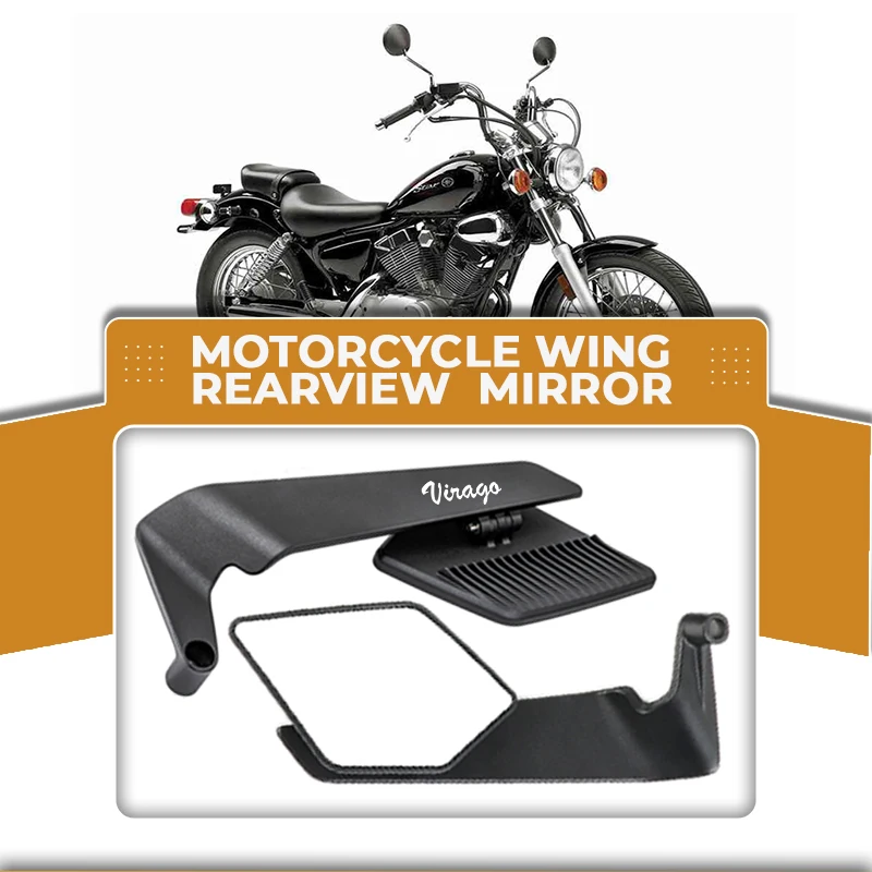 A Pair Foldable Motorcycle Mirror Aluminum Alloy Wind Wing For Yamaha VIRAGO XV125 XV250 XV400 XV500 XV535 XV700 Convex
A Pair Foldable Motorcycle Mirror Aluminum Alloy Wind Wing For Yamaha VIRAGO XV125 XV250 XV400 XV500 XV535 XV700 Convex