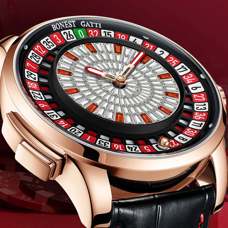 Часы BONEST GATTI, европейские часы с пуговицами, рулетка, забавная игра, механические часы с бриллиантовым циферблатом и сапфировым стеклом для мужчин
Часы BONEST GATTI, европейские часы с пуговицами, рулетка, забавная игра, механические часы с бриллиантовым циферблатом и сапфировым стеклом для мужчин