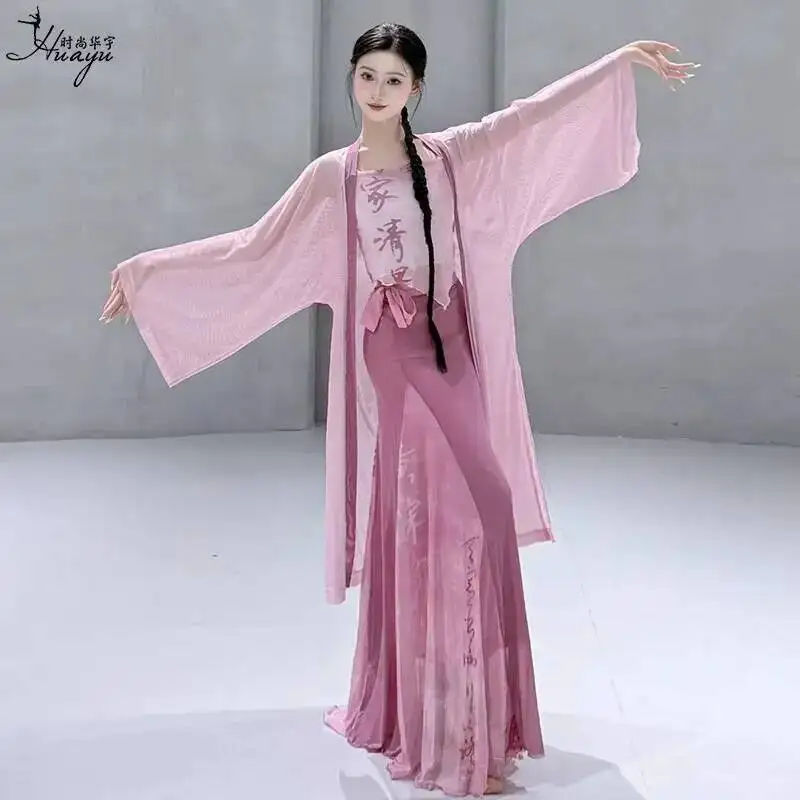 Dance Costume New Classical Chinese Style Ethereal Flowing Outer Gauze Dress Chinese Style Stage Costume Set for Women Practice
Dance Costume New Classical Chinese Style Ethereal Flowing Outer Gauze Dress Chinese Style Stage Costume Set for Women Practice
