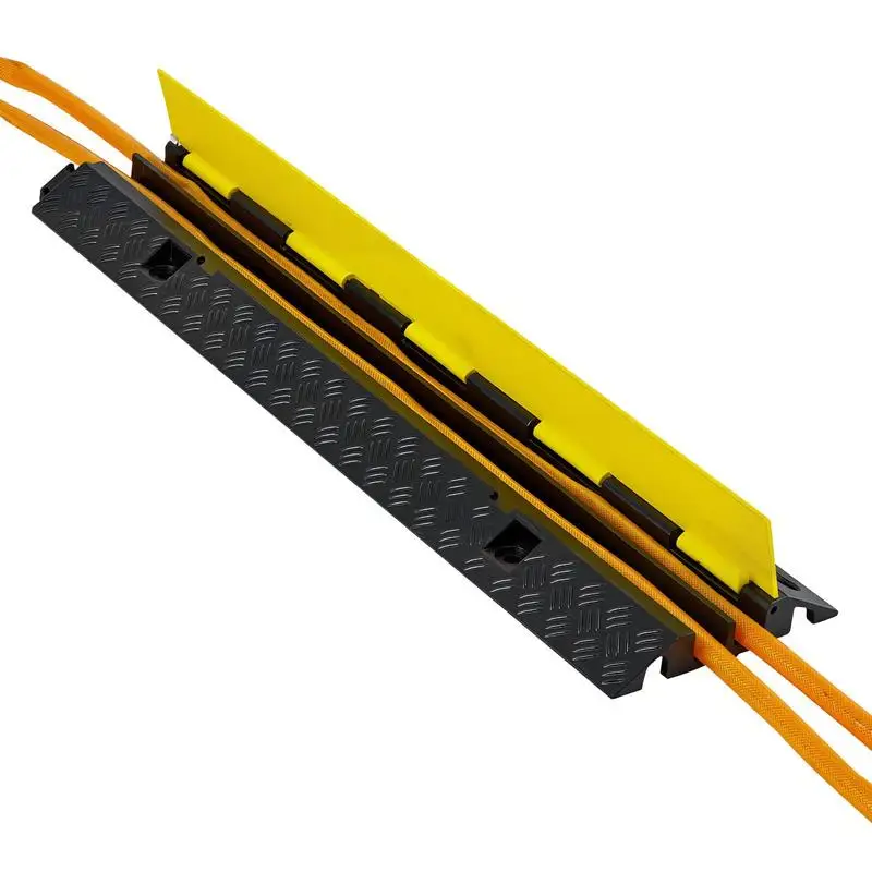 Wire Cord Protector Ramp 40x9.8x1.8 in For Parking Lot Driveway Construction Site, 22000 lbs Capacity 2 Channels Heavy Duty Rubber Speed Bump Flip-Open Top Cover Yellow Black High Visibility 1 Pack
Wire Cord Protector Ramp 40x9.8x1.8 in For Parking Lot Driveway Construction Site, 22000 lbs Capacity 2 Channels Heavy Duty Rubber Speed Bump Flip-Open Top Cover Yellow Black High Visibility 1 Pack