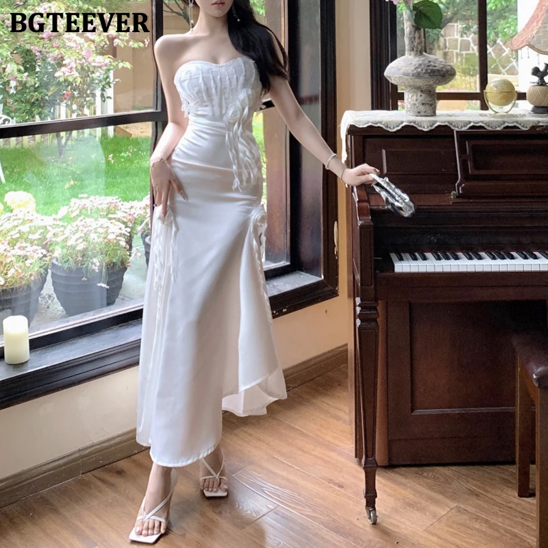 BGTEEVER Elegant Slim Waist Women Sleeveless Package Hip Dress Spring Summer Fashion Ladies Skinny Bodycon Strapless Dress
BGTEEVER Elegant Slim Waist Women Sleeveless Package Hip Dress Spring Summer Fashion Ladies Skinny Bodycon Strapless Dress