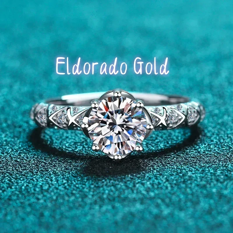 Кольцо Eldorado Gold с муассанитом 1 карат, покрытие из белого золота, стерлинговое серебро, D VVS1, лабораторный бриллиант с сертификатом GRA, ювелирное изделие, обручальное кольцо
Кольцо Eldorado Gold с муассанитом 1 карат, покрытие из белого золота, стерлинговое серебро, D VVS1, лабораторный бриллиант с сертификатом GRA, ювелирное изделие, обручальное кольцо