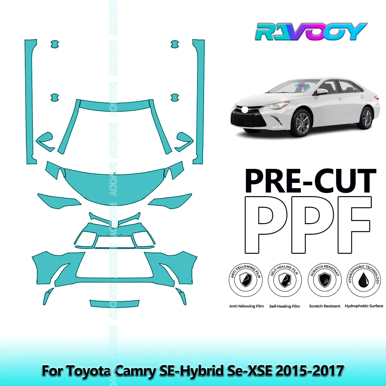 8.5Mil Precut Paint Protection Film PPF Clear Bra Front Kit+Rockers For Toyota Camry SE-Hybrid Se-XSE 2015-2017
8.5Mil Precut Paint Protection Film PPF Clear Bra Front Kit+Rockers For Toyota Camry SE-Hybrid Se-XSE 2015-2017