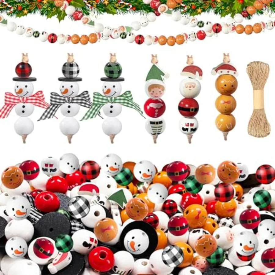 282 Pieces Christmas Snowman Beads Wooden Santa Claus Ornament Round Winter Bead for Crafts Holiday Beads for DIY Garland Craft
282 Pieces Christmas Snowman Beads Wooden Santa Claus Ornament Round Winter Bead for Crafts Holiday Beads for DIY Garland Craft
