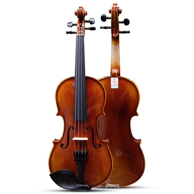 Handmade Solid Wood Tiger Pattern Violin for Children Practice and Grading, Adult Performance, Beginner