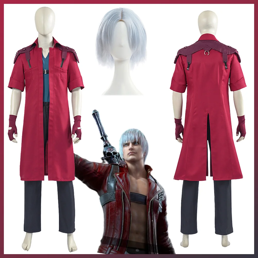 Demon Hunter Dante Cosplay Fantasy Clothing Wigs Anime Game DMC 3 Costume Disguise Adult Men Roleplay Fantasia Party Outfits
Demon Hunter Dante Cosplay Fantasy Clothing Wigs Anime Game DMC 3 Costume Disguise Adult Men Roleplay Fantasia Party Outfits