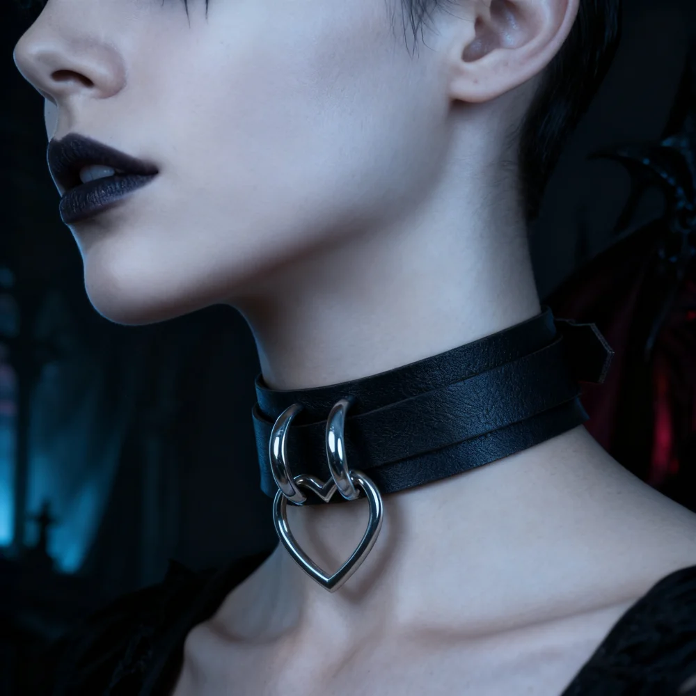 Women PU Leather Necklaces Collar Choker Heart Punk Rock Adjustable Collar Necklaces
Women PU Leather Necklaces Collar Choker Heart Punk Rock Adjustable Collar Necklaces