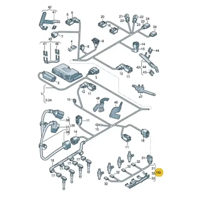 06F971082K 06F971082F Engine Injector Cable Wiring Harness Line For VW Golf Jetta Coupe A3 TTS
06F971082K 06F971082F Engine Injector Cable Wiring Harness Line For VW Golf Jetta Coupe A3 TTS