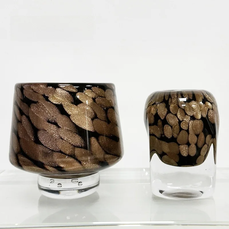 Light luxury modern coffee color ice crack glazed vase living room bedroom entrance home decoration ornament
Light luxury modern coffee color ice crack glazed vase living room bedroom entrance home decoration ornament