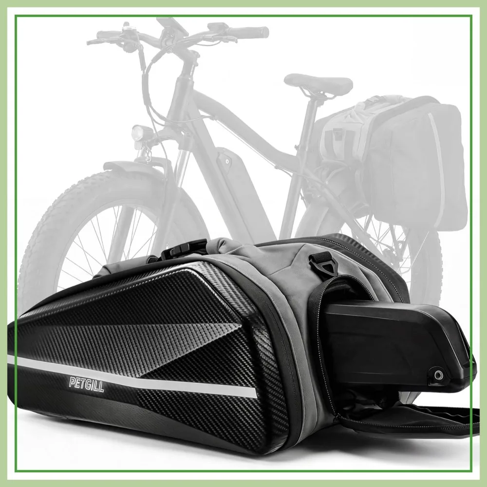 Ebike Battery Bag, 40L Hard Shell Waterproof Electric Bicycle Rear Rack Bag with Reflective Strips and Shoulder Straps, Bike Rack Bags for Ebikes, E-Bike Accessories
Ebike Battery Bag, 40L Hard Shell Waterproof Electric Bicycle Rear Rack Bag with Reflective Strips and Shoulder Straps, Bike Rack Bags for Ebikes, E-Bike Accessories