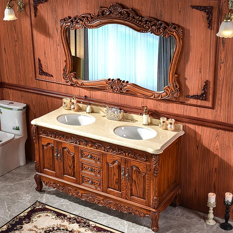 ML European bathroom cabinet combination floor-to-ceiling hand wash basin American bathroom washstand red oak
ML European bathroom cabinet combination floor-to-ceiling hand wash basin American bathroom washstand red oak