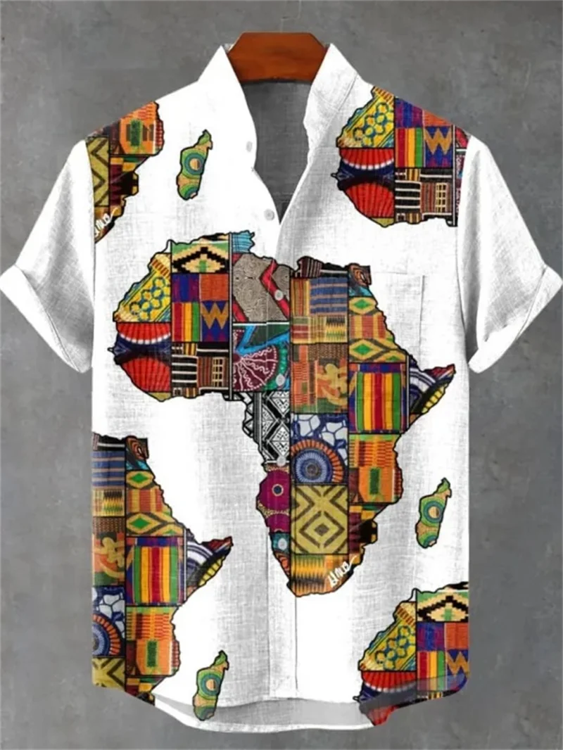 Men's fashionable casual shirt short sleeved 3D printed pattern clothing shirt linen
Men's fashionable casual shirt short sleeved 3D printed pattern clothing shirt linen