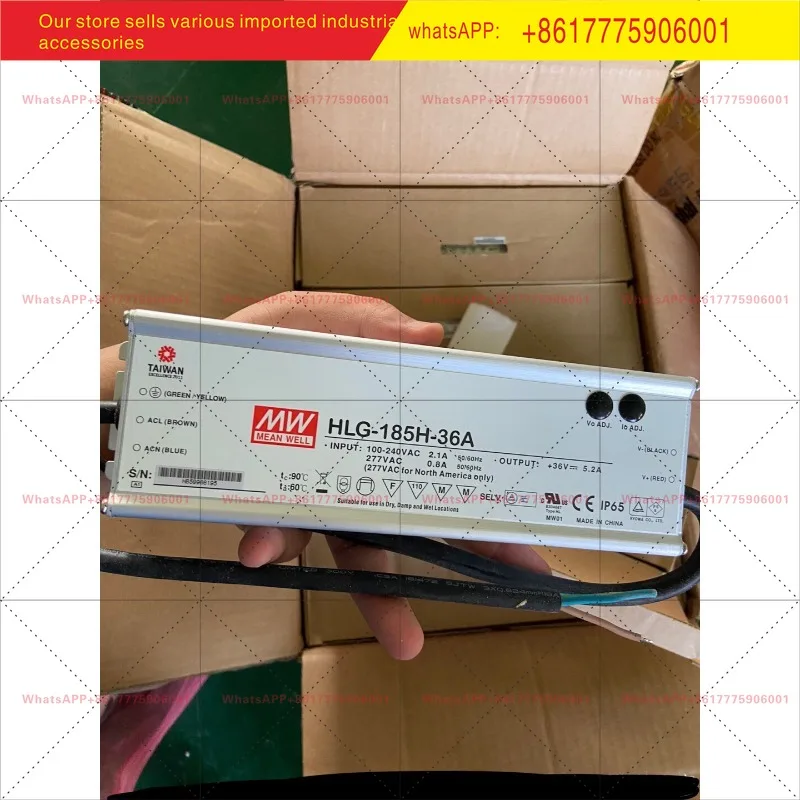 Mingwei HLG-185H-36A waterproof power supply 36V5.2A constant voltage constant current adjustable 48V 24V
Mingwei HLG-185H-36A waterproof power supply 36V5.2A constant voltage constant current adjustable 48V 24V