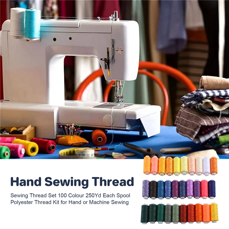 AA81-Набор швейных ниток, 100 цветов, 250 ярдов каждый набор полиэфирных ниток для ручного или машинного шитья
AA81-Набор швейных ниток, 100 цветов, 250 ярдов каждый набор полиэфирных ниток для ручного или машинного шитья