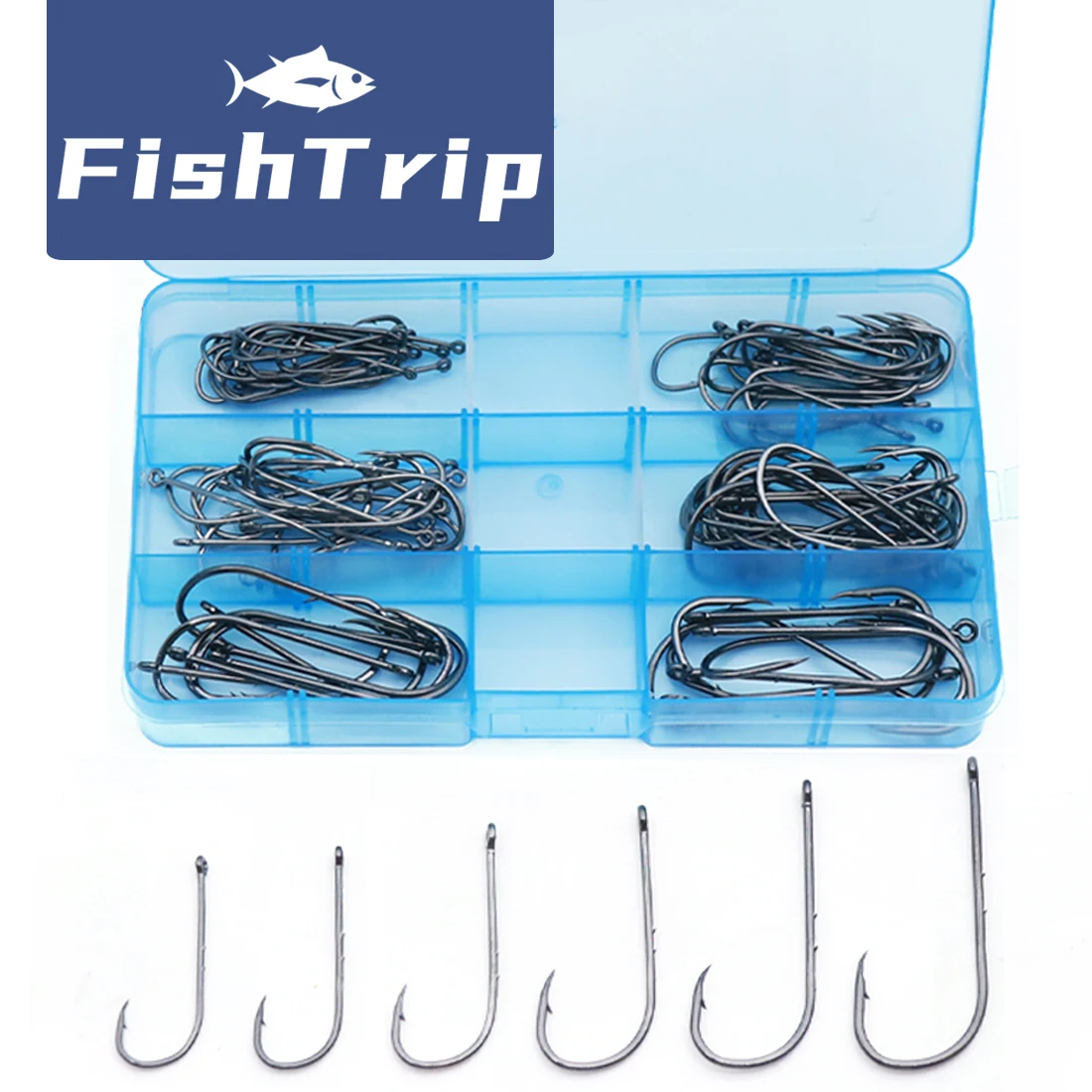 FishTrip 100Pcs~300Pcs Baitholder Fishing Hooks with Box, Worm Baits Hook High Carbon Steel for Freshwater & Saltwater
FishTrip 100Pcs~300Pcs Baitholder Fishing Hooks with Box, Worm Baits Hook High Carbon Steel for Freshwater & Saltwater