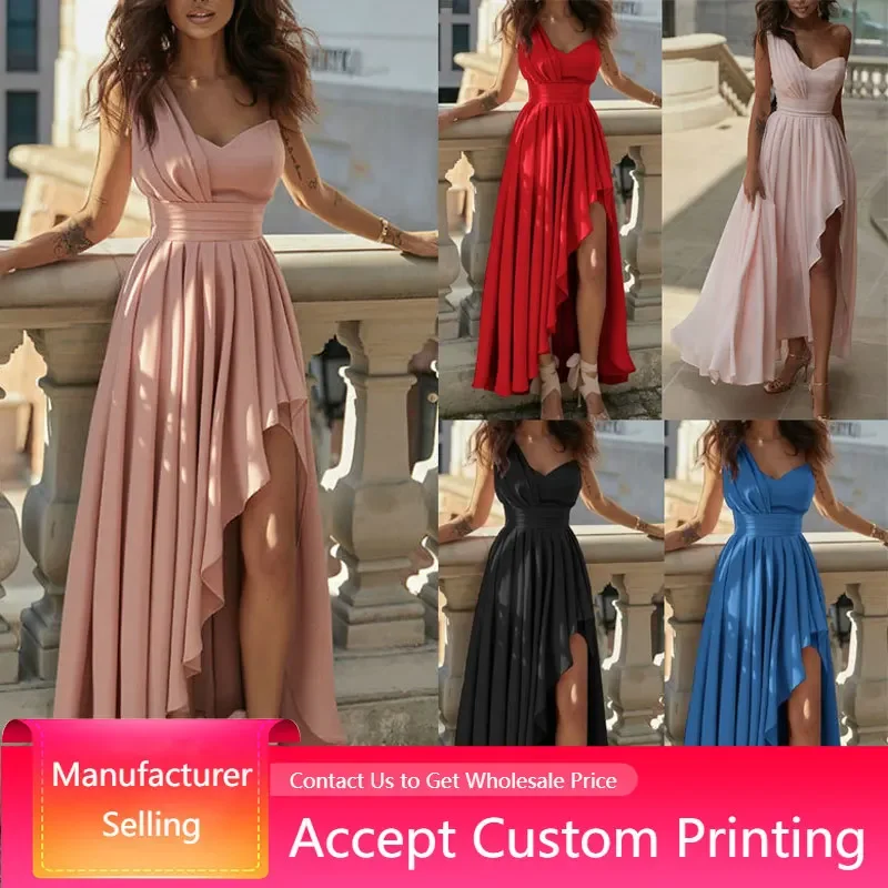 Sleeveless Dress Sexy One Shoulder Ruched Asymmetrical Ruffles Bandage Dress Women High Waist Evening Party Long Maxi Dress
Sleeveless Dress Sexy One Shoulder Ruched Asymmetrical Ruffles Bandage Dress Women High Waist Evening Party Long Maxi Dress