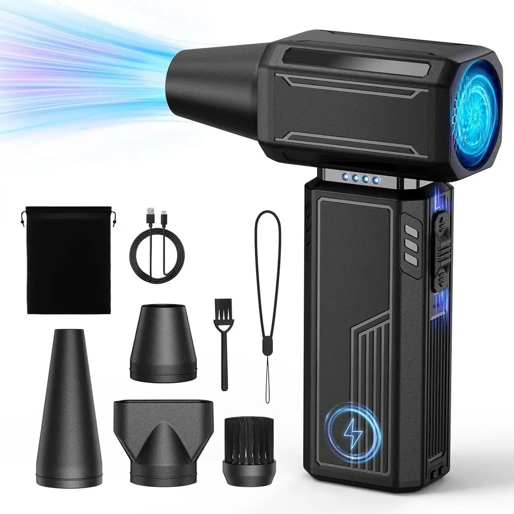 Compred Air Duster,200000RPM Electric Portable Air Duster,SteplSpeed Mini Blower,No Canned Dust Blower,Rechargeable CordlJet an
Compred Air Duster,200000RPM Electric Portable Air Duster,SteplSpeed Mini Blower,No Canned Dust Blower,Rechargeable CordlJet an